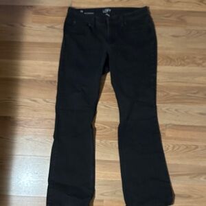 LOFT Women's Curvy Black Boot Cut Jeans